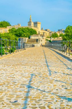 Palais des Papes ve katedral Our Lady Pont d'Avignon Nehri Rhône, Frangı görüntülendi?