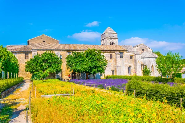 Lavender Field Monastery Saint Paul Mausole Franc — Stock Photo, Image