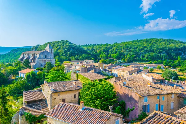 Vista Del Pueblo Saignon Franc — Foto de Stock