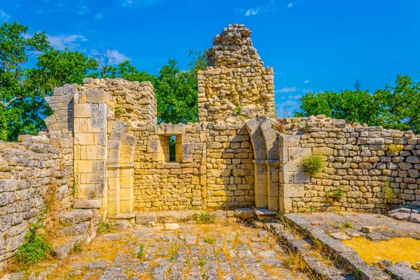 Buoux Castle Overlooking Luberon Regional Natural Park Franc — Stock Photo, Image