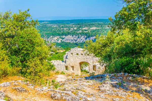 Buoux Kasteel Met Uitzicht Luberon Regionaal Natuurpark Franc — Stockfoto