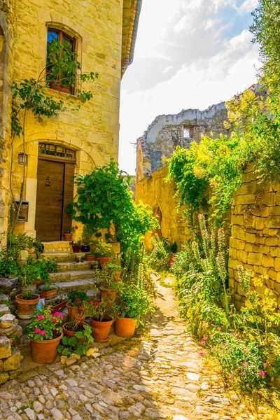 Strada Stretta Nel Villaggio Oppede Vieux Franc — Foto Stock