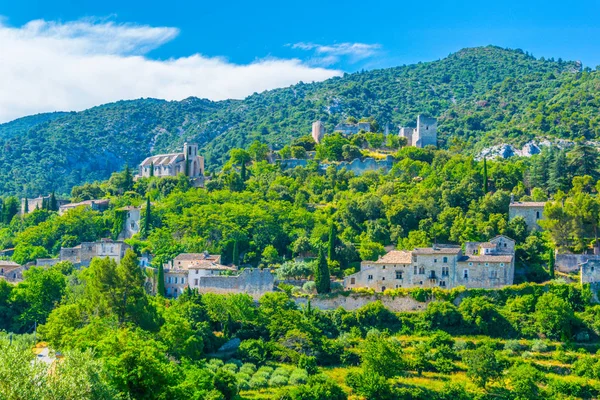 Oppede Vieux Pueblo Encaramado Acantilado Región Luberon Franc — Foto de Stock