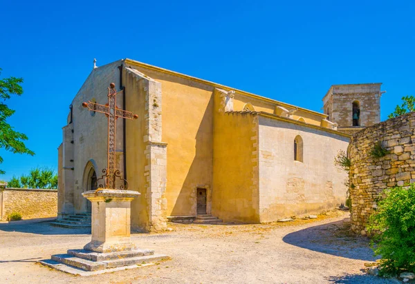 Menerbes Frank Katolikus Egyház Eglise Saint Luc — Stock Fotó