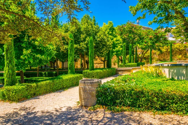 Vista Jardín Municipal Gordes Franc — Foto de Stock