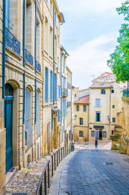 Montpellier'deki merkezi Frangı dar sokak