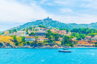Fort Saint Elme Frangı Collioure şehir üzerine inşa