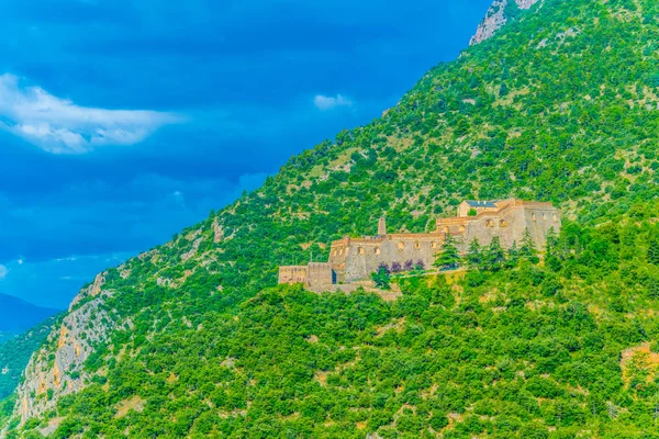 Fort Libéria Com Vista Para Villefranche Conflent Aldeia Franc — Fotografia de Stock