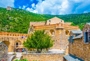Fort Liberya avlusu Frangı Villefranche de Conflent Köyü'nde