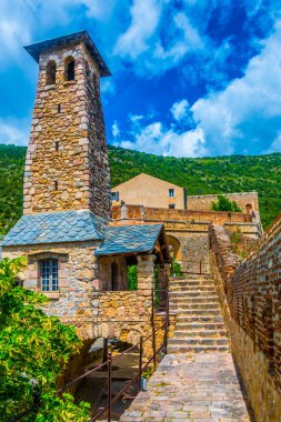 Fort Liberya avlusu Frangı Villefranche de Conflent Köyü'nde