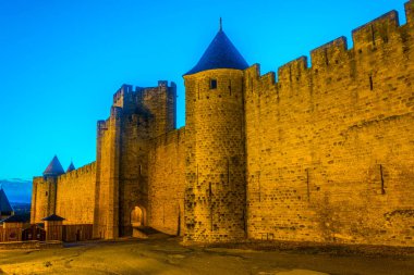 Işıklı sur Carcassonne, Frangı üzerinden gece görünüm