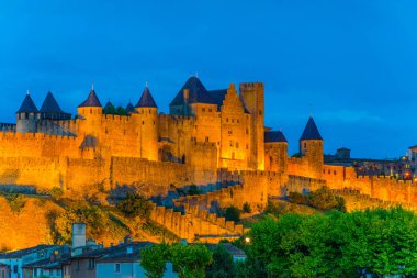 Işıklı sur Carcassonne, Frangı üzerinden gece görünüm