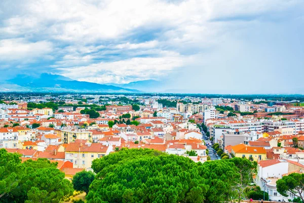 Luchtfoto Van Perpignan Franc — Stockfoto