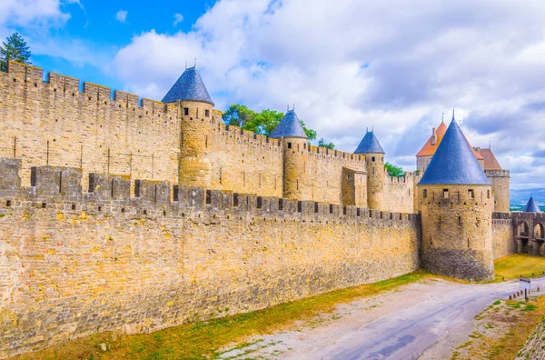 Porte Narbonnaise Leading Old Town Carcassonne Franc — Stock Photo, Image