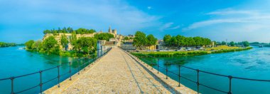 Palais des Papes ve katedral Our Lady Pont d'Avignon Nehri Rhône, Frangı görüntülendi?