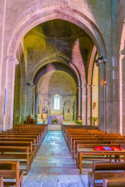 Vaison-La-Romaine, Fransa, 19 Haziran 2017: İç katedral Nâsıra'Vaison-la-Romaine Frangı içinde bizim Lady