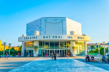 NICE, FRANCE, JUNE 11, 2017: National theatre in Nice, Franc clipart