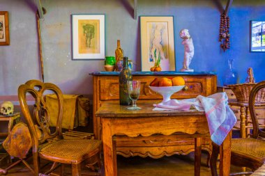 Aix-En-Provence, Fransa, 18 Haziran 2017: İç Paul Cezanne Provence'da Frangı Studio