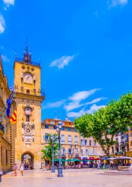 AIX-EN-PROVENCE, FRANCE, JUNE 18, 2017: Town hall at Aix-en-Provence, Franc clipart