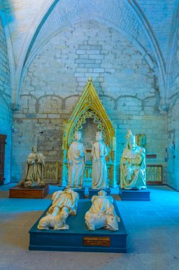 Avignon, Fransa, 22 Haziran 2017: Mezarlar Palais de Papes Avignon, Frangı içinde