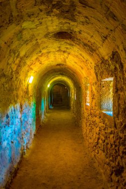 Villefranche De Conflent, Fransa, 27 Haziran 2017: İç Fort Liberya, Villefranche de Conflent, Frangı