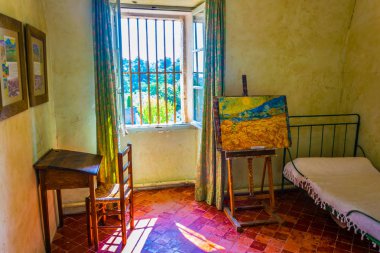 Saint Remy En Provence, Haziran 21, Fransa 2017: Kişisel odası Vincent Van Gogh'un Saint Paul Mausole Manastırı Saint Remy en Provence, Frangı de