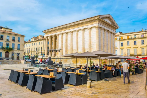 Нимес Франция Июня 2017 Maison Carre Nimes Franc — стоковое фото