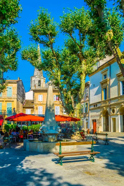Άγιος Remy Provence Ιουνίου Γαλλία 2017 Προβολή Της Κεντρικής Πλατείας — Φωτογραφία Αρχείου