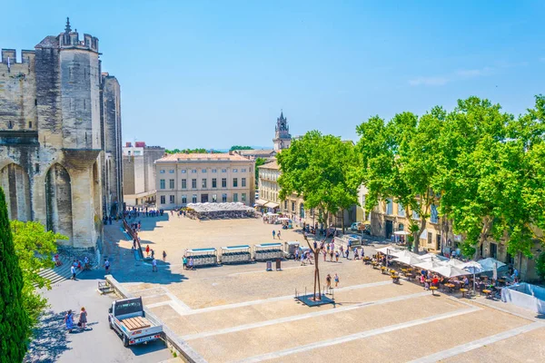 Avignon França Junho 2017 Pessoas Estão Passeando Lugar Palais Avignon — Fotografia de Stock