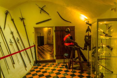 Collioure, Fransa, 26 Haziran 2017: Fort Saint Elme Colliour içinde içinin