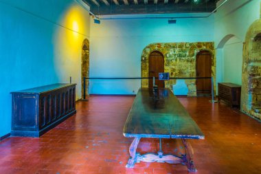 Perpignan, Fransa, 27 Haziran 2017: İç Perpignan, Frangı Mayorka'da krallarının Sarayı