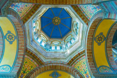 Marsilya, Fransa, 9 Haziran 2017: İç Marseille, Frangı Cathedral La Major