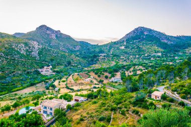 Serra Tramuntana Sıradağları, Mallorca, Spai gün batımı görünümü