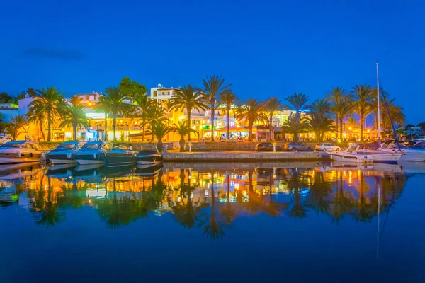 Vista Atardecer Del Puerto Deportivo Cala Mallorca Spai —  Fotos de Stock