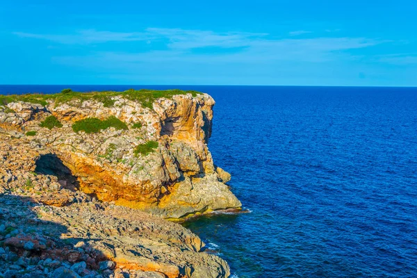 Zerklüftete Küste Von Mallorca Bei Porto Crist — Stockfoto