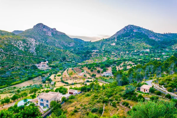 Sunset View Serra Tramuntana Mountain Range Mallorca Spai — Stock Photo, Image