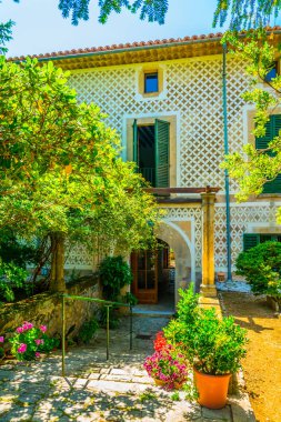 Oğlum Marroig, eski konak Arşidük Luis Salvado, Mallorca, Spai, Bahçe