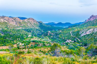 Serra Tramuntana Sıradağları, Mallorca, Spai gün batımı görünümü