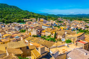 Capdepera Town, Mallorca, Spai havadan görünümü
