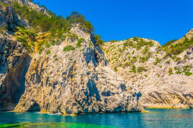 Alcudia ve pollenca koyları, Mallorca, Spai ayıran Victoria Yarımadası
