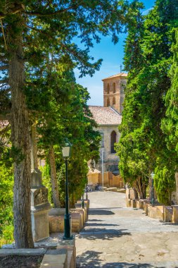 Parroquia d'Arta Arta, dik bir merdiven, Mallorca, Spai görüntülendi