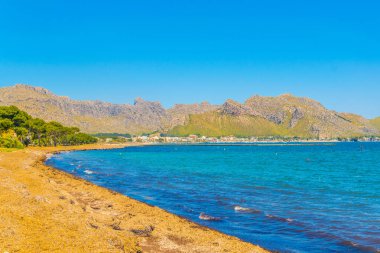 Port de Pollenca, Mallorca, Spai deniz görünümü