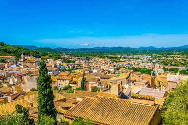 Capdepera Town, Mallorca, Spai havadan görünümü