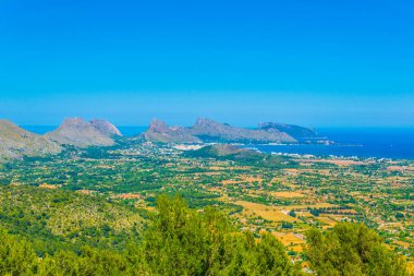 Mallorca, Spai, Cap Formentor çevrili Pollenca Körfezi