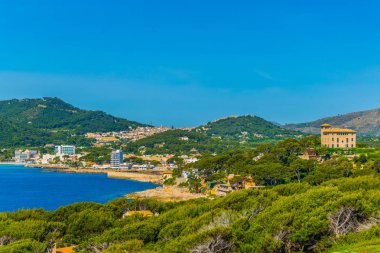 Cala ratjada ve Capdepera, Mallorca, Spai havadan görünümü