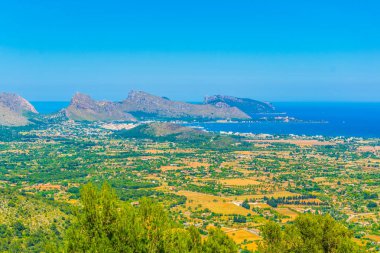 Mallorca, Spai, Cap Formentor çevrili Pollenca Körfezi