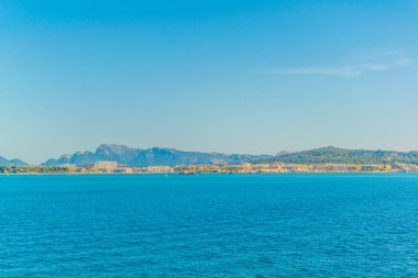 Bir Port d'Alcudia, Mallorca, Spai deniz görünümü
