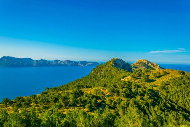 Alcudia ve pollenca koyları, Mallorca, Spai ayıran Victoria Yarımadası
