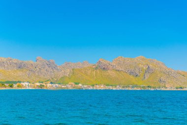 Port de Pollenca, Mallorca, Spai deniz görünümü
