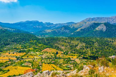 Manzara Mallorca altında Serra Tramuntana, İspanya